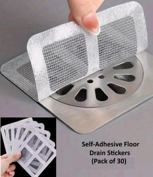 Self-Adhesive Floor Drain Stickers (Pack of 30)