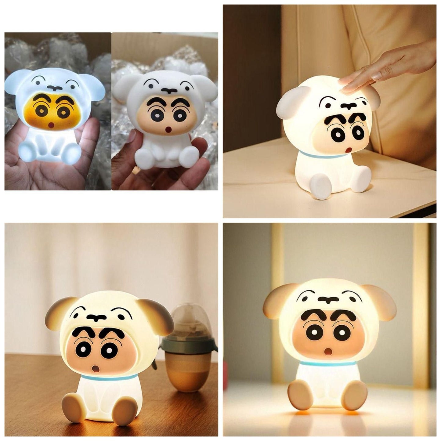 Crayon Shin-chan Shiro Soft Silicone LED Night Light  Cute • Safe • Soothing • Gift-Ready