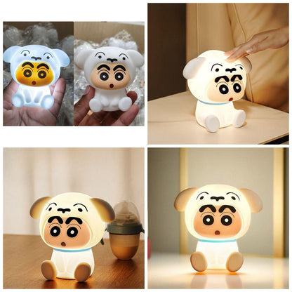 Crayon Shin-chan Shiro Soft Silicone LED Night Light  Cute • Safe • Soothing • Gift-Ready